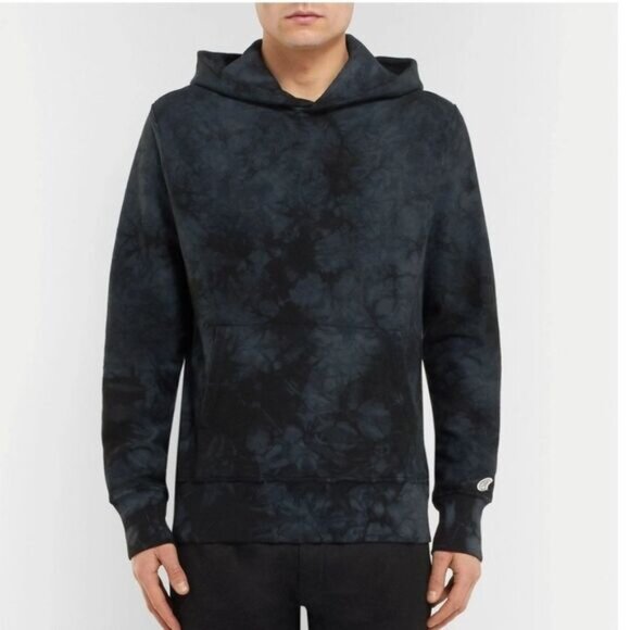 Todd Snyder X Champion - Tie-Dyed Loopback Cotton-Jersey Hoodie - Black - Picture 11 of 11